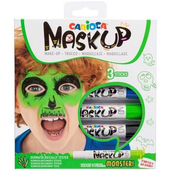 Carioca  Mask Up schminkstiften "Monster" - 3stuks (groen/blauw/zwart)