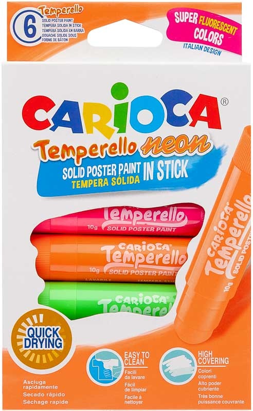 Carioca Temperello Verstiften NEON - Etui (karton) 6stuks - t Klavertje Vier