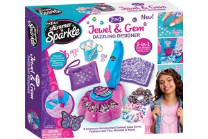 Cra-Z-Art Shimmer 'n Sparkle - 2-in-1 Jewel & Gem Dazzling Designer