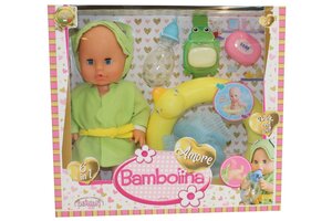 Bambolina Amore Babypop (30cm) met bad en accessoires