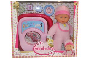 Bambolina Amore Babypop (30cm) met loopstoeltje en accessoires