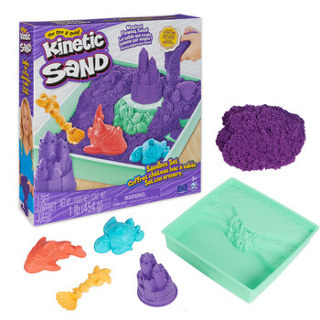 Spin Master Kinetic Sand - Zand box assortiment (purper/blauw/groen) - 1 exemplaar