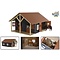 Kids Globe Paardenstal met 2 boxen en berging  (1:24) - 51x40,5x27,5 cm