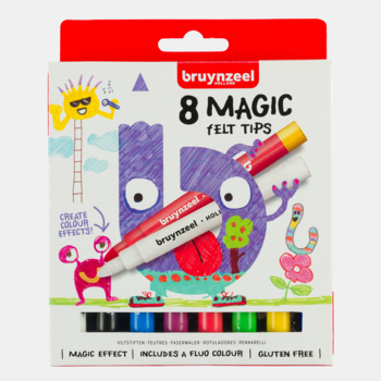 Bruynzeel Kids  Magic Viltstiften set van 8 stuks