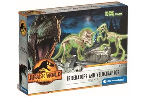 Clementoni Jurassic World - Triceratops & Velociraptor Dig kit (GID)