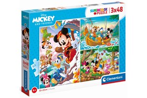 Clementoni Puzzel (3x48stuks) - Disney Mickey and friends