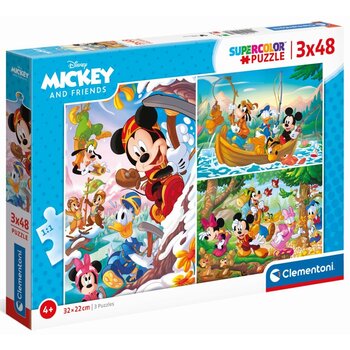 Clementoni Puzzel 3x48 stuks - Mickey en vrienden