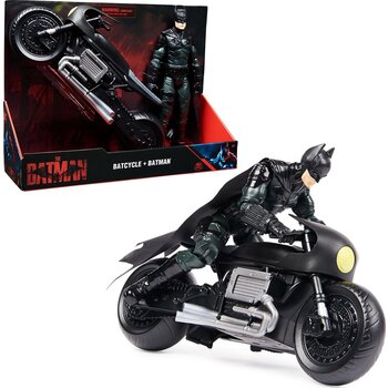 Spin Master DC The Batman Movie - Batcycle met figuur (30cm)