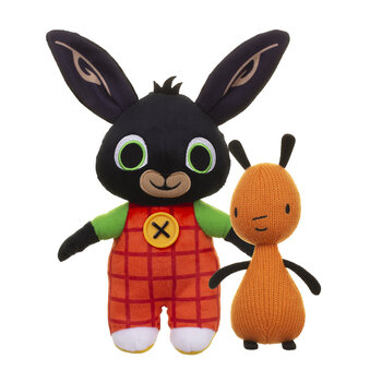 Bing Bing - Knuffelset (pluche) Bing (26cm) & Flop (18cm)