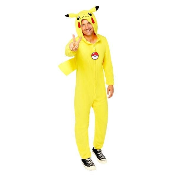 Pokémon Kostuum Jumpsuit Pikachu (volwassene) t Klavertje Vier