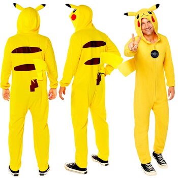 Amscan Pokémon - Kostuum Jumpsuit Pikachu (volwassene)