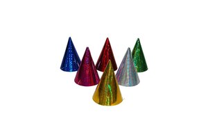 Partyhoedjes glitter - 6stuks