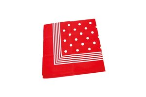 Zakdoek rood met witte stippen