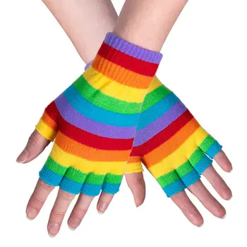 Handschoenen (vingerloos) - Regenboog