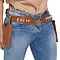 Cowboyholster dubbel Sheriff - bruin 125cm