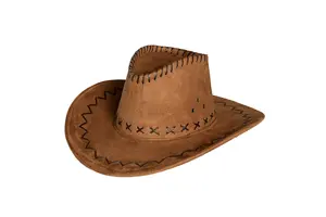 Hoed Cowboy Elroy - bruin (leatherlook)