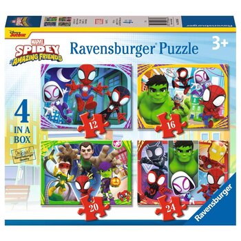 Ravensburger Puzzel 4-in-1 (12/16/20/24stuks) - Marvel Spidey and his Amazing Friends