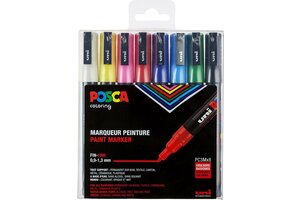 Posca Posca Paint Marker op waterbasis (1,5mm) - 8stuks (standaard kleuren)