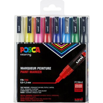 Posca Posca Paint Marker op waterbasis (1,5mm) - 8stuks (standaard kleuren)