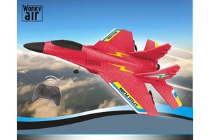 Wonky Cars Wonky Monkey R/C Vliegtuig Glider - rood