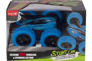 Wonky Cars Wonky Stunt Car Double R/C - Side Roll - blauw