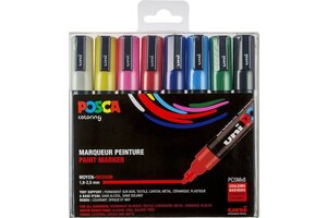 Posca Posca Paint Marker op waterbasis (2,5mm) - 8stuks (standaard kleuren)