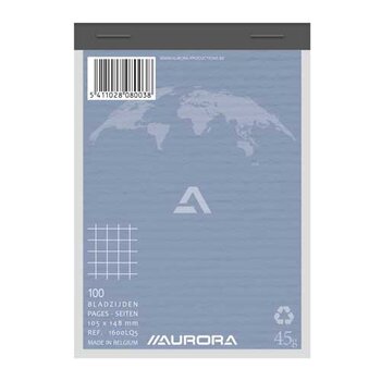 Aurora Notablok Recycled A6 (148x105mm) geruit 5x5mm - 100vel