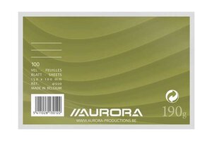 Aurora Fiches 'Ficard' (100x150mm) 190gr (gelijnd) - 100stuks/pak (wit)