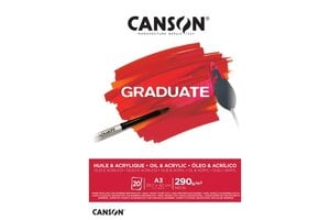 Canson Tekenblok Olie- & Acrylpapier Graduate A3 290gr/20vel - wit