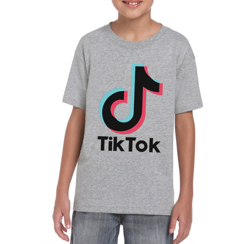 TikTok TikTok T-shirt kinderen - Grijs 