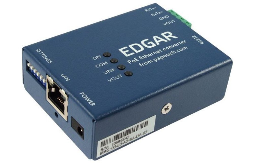 EDGAR POE Ethernet seriële apparaatserver