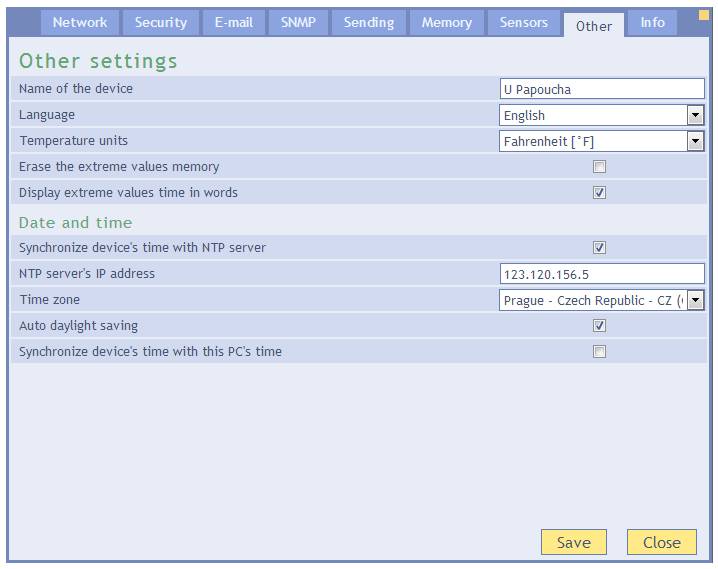 TH2E - Ethernet temperatuur- en vochtigheidssensor