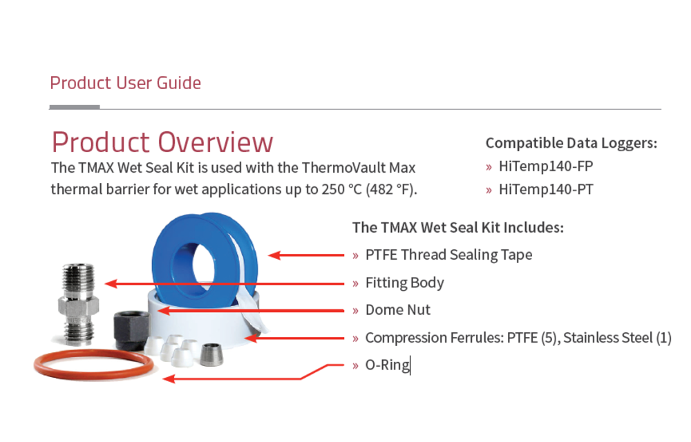 TMAX Wet Seal Kit, for ThermoVault Max wet applications