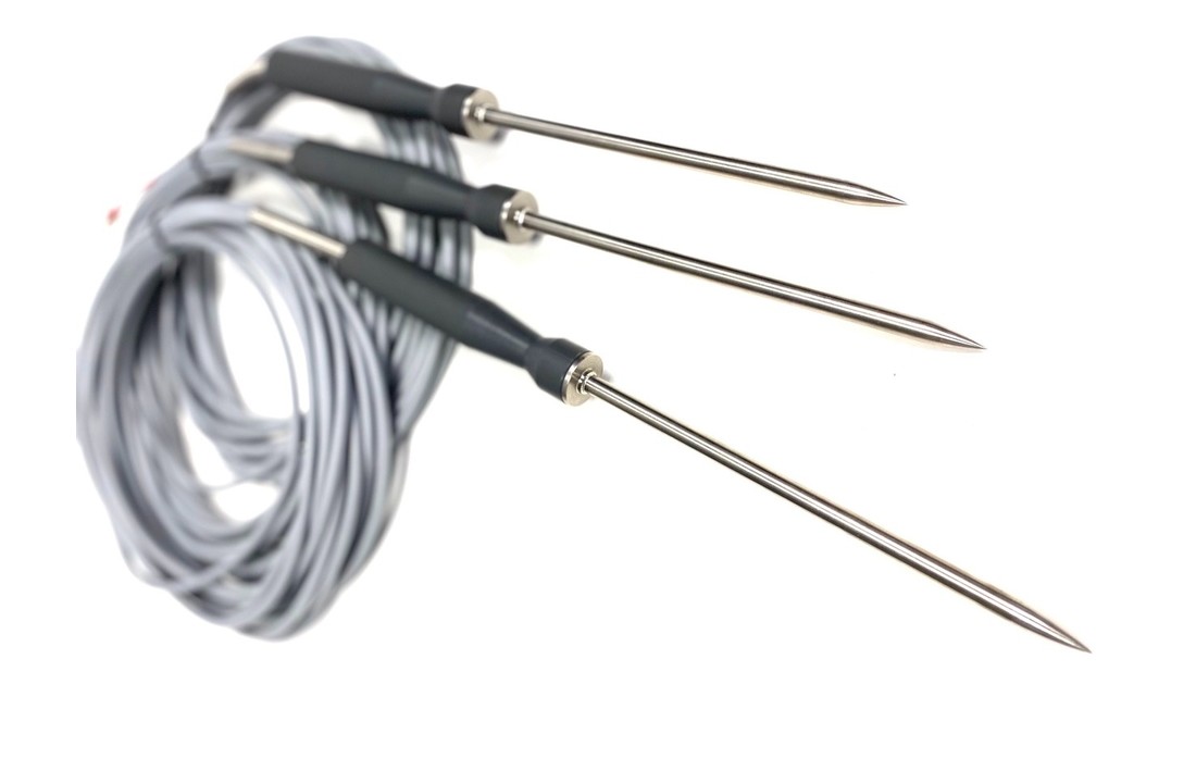 Pt100 Robuuste penetratiesensor 6 x 145 mm, + 180 ° C