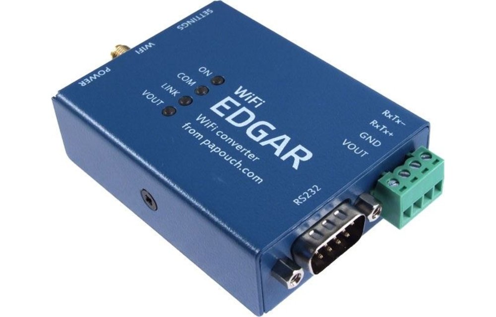 EDGAR WiFi: WiFi naar RS232- of RS485-converter