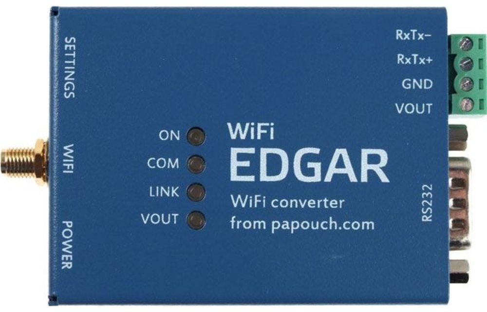 EDGAR WiFi: WiFi naar RS232- of RS485-converter