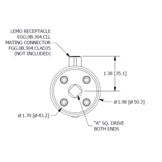 TDD400 Square-Drive to Square-Drive Reaction Torque Sensor