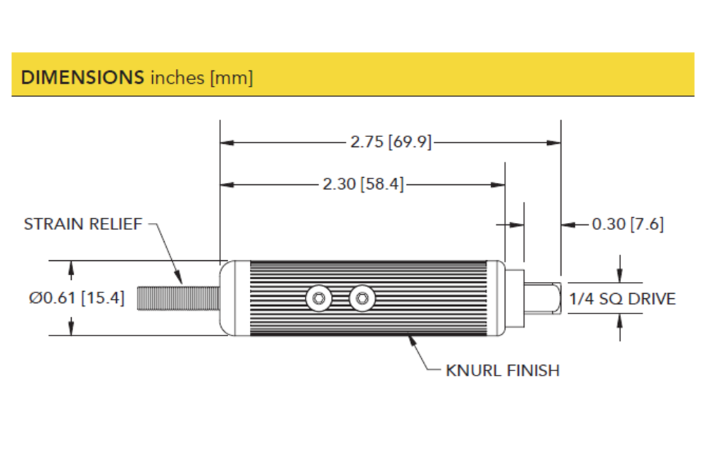 TAT 200 Miniature Screw Driver Reaction Torque Sensor
