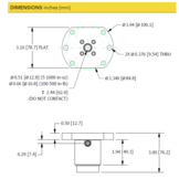 TDF400 Flange-to-Square-Drive Torque Sensor
