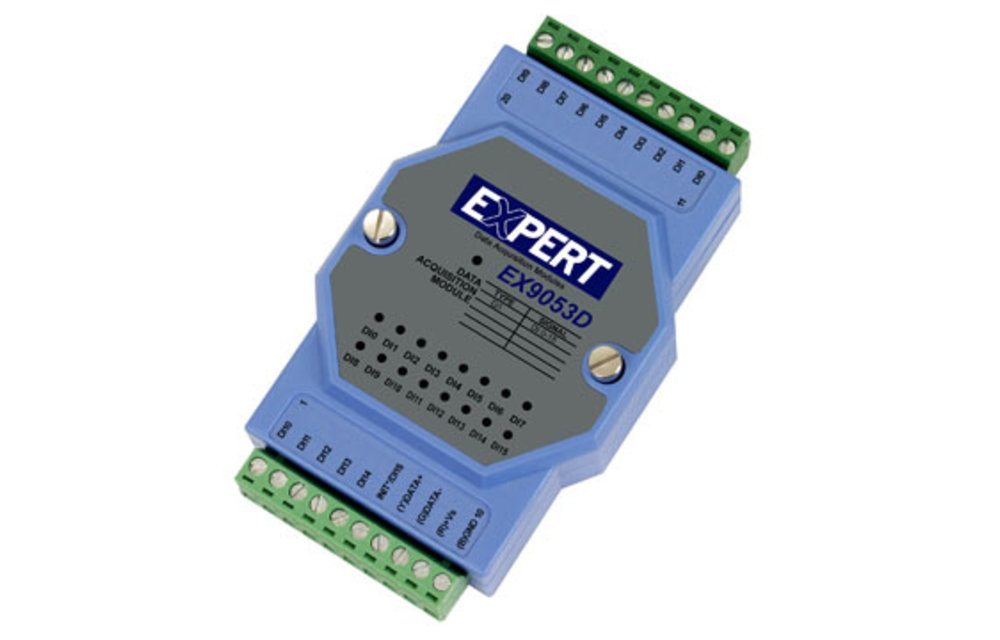 EX9053D - RS485 16 digital input module with status LED