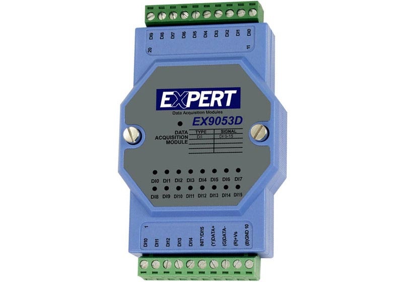 EX9053D - RS485 16 digital input module with status LED