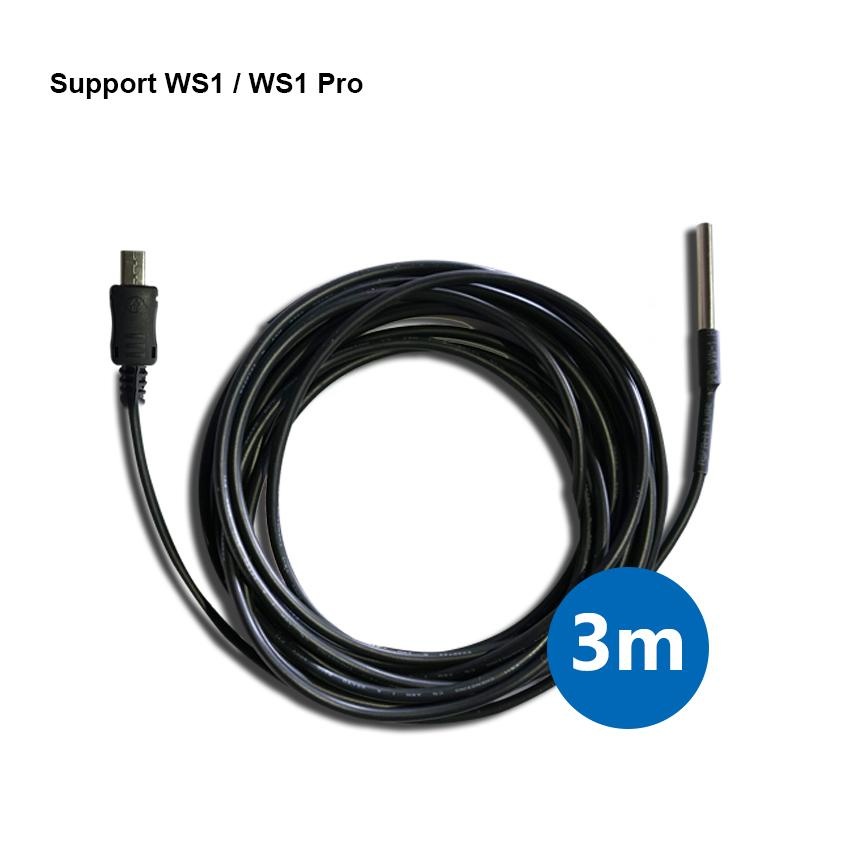 Temperature Probe DS18B20-3 meter Round cable - USB