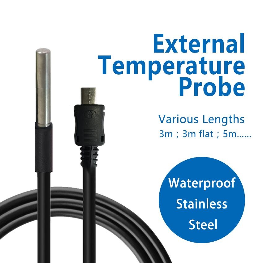Temperature Probe DS18B20-3 meter Round cable - USB