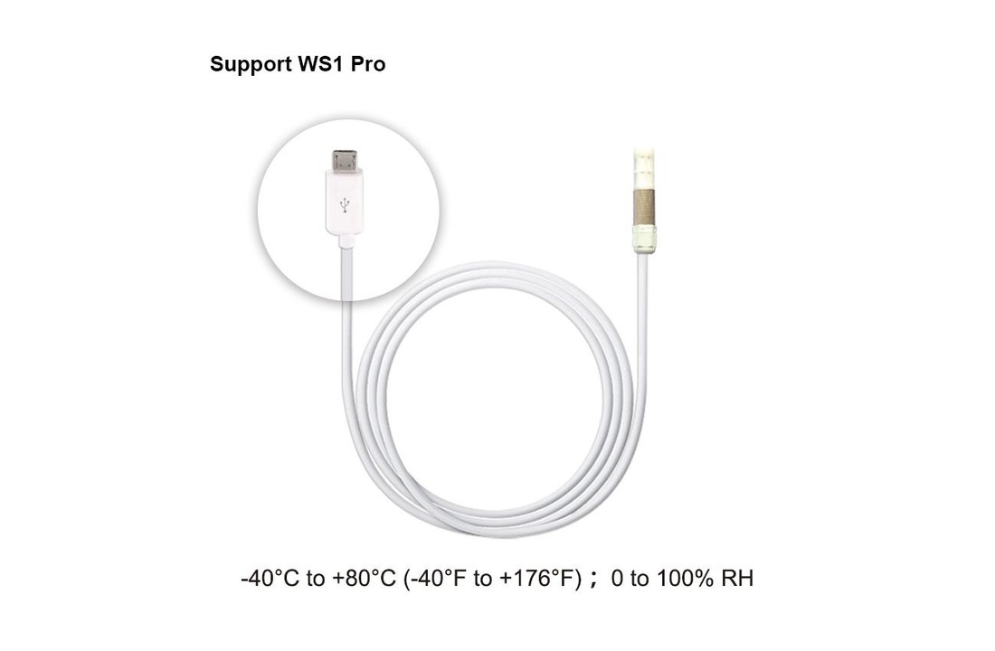 Temperature & Humidity Probe - Micro USB for WS1 Pro