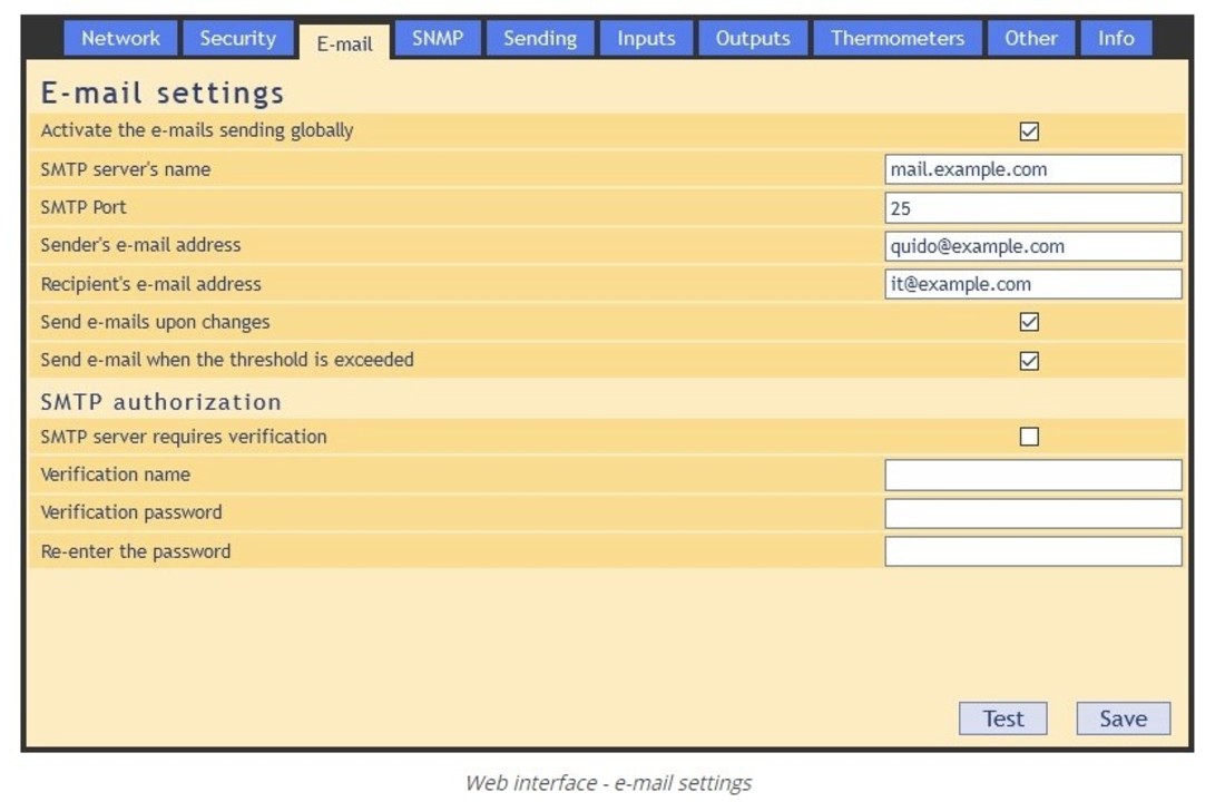 QUIDO_ETH_4/4 with 4 inputs, 4 outputs and thermometer