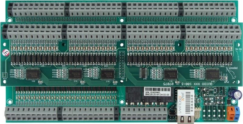 Quido ETH 100/3 with 100 inputs, 3 outputs and thermometer