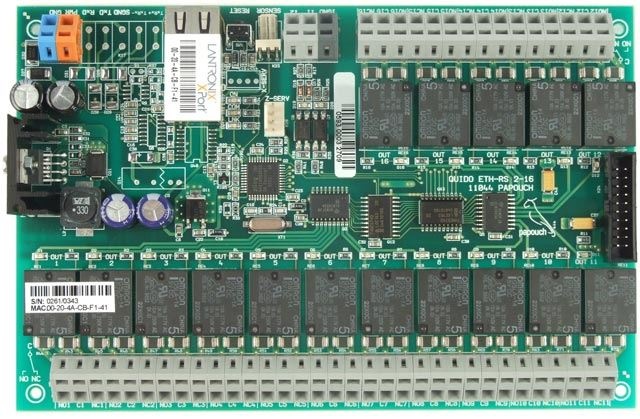 Quido ETH 2/16 with 2 inputs, 16 outputs and thermometer