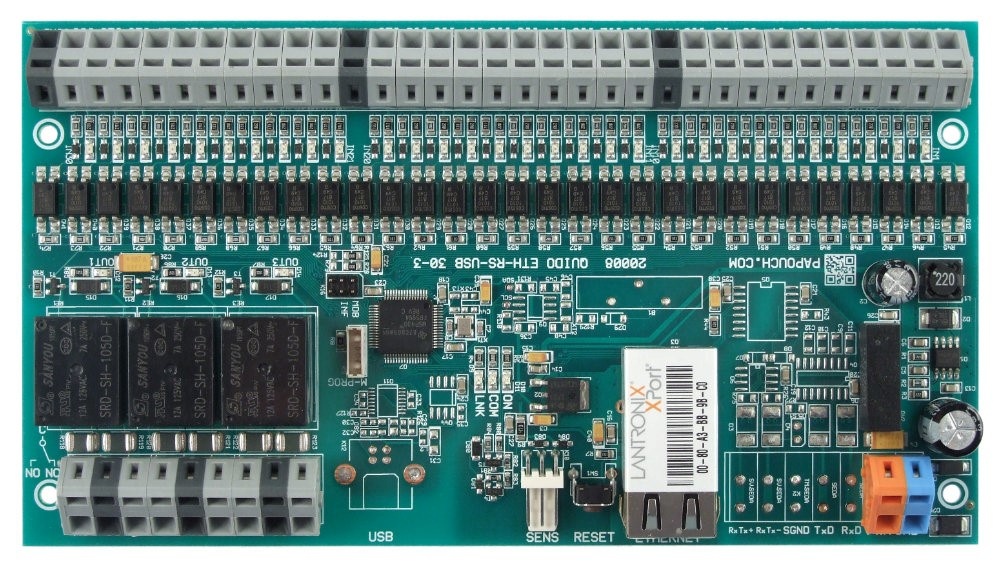 Quido ETH 30/3 with 30 inputs, 3 outputs and thermometer