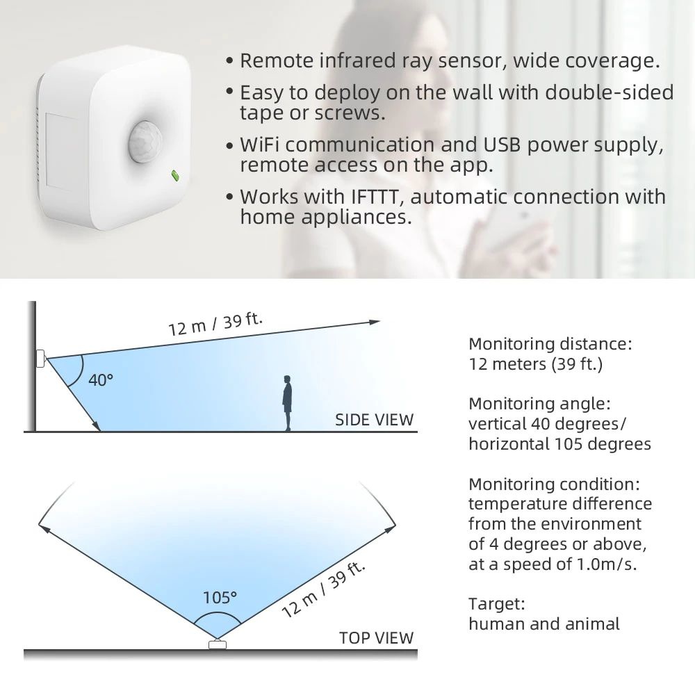 UBIBOT Motion Sensor MS1 met WiFi