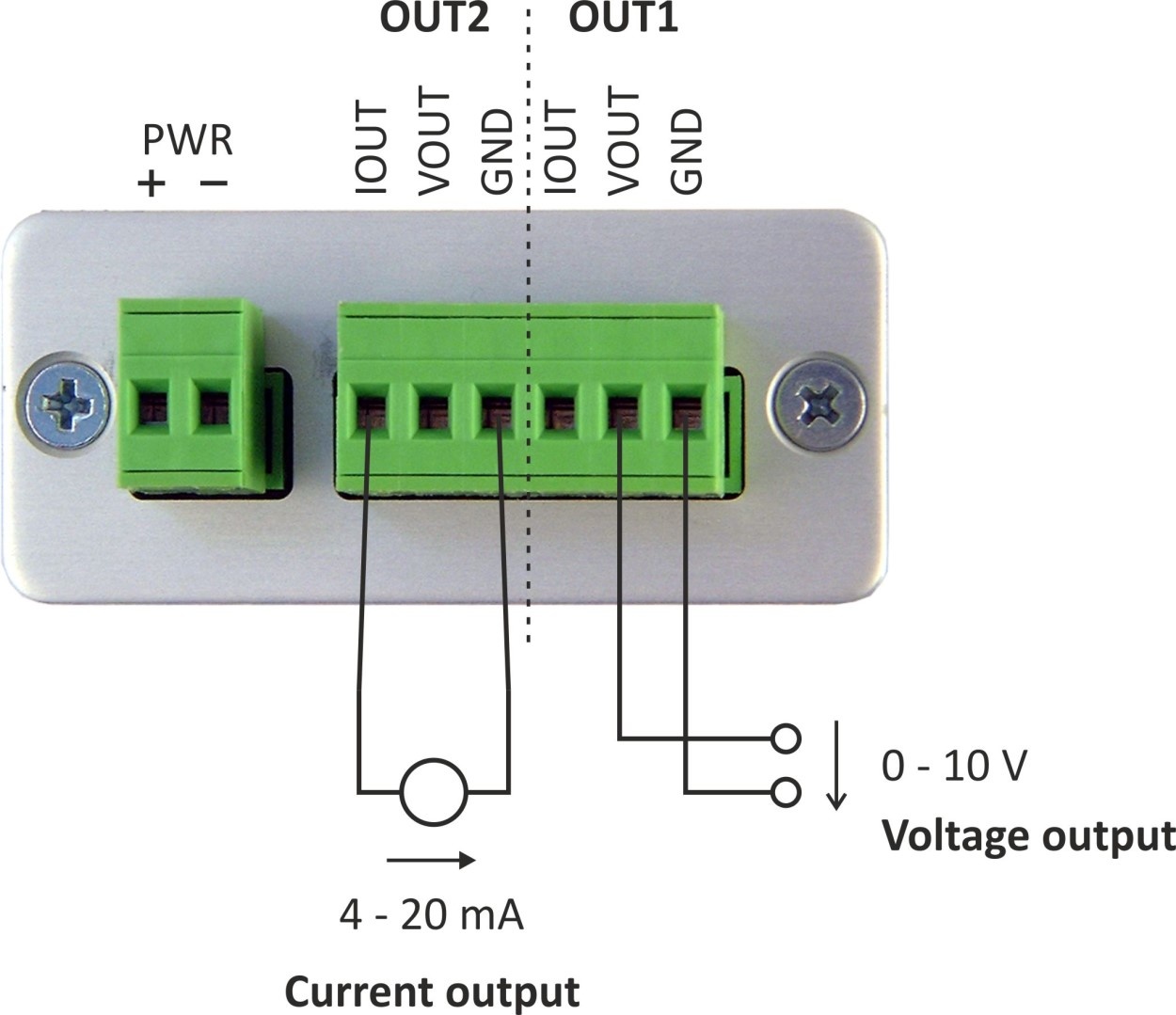 DA2ETH - DA-omvormer met 2 spannings- of stroomuitgangen met Ethernet